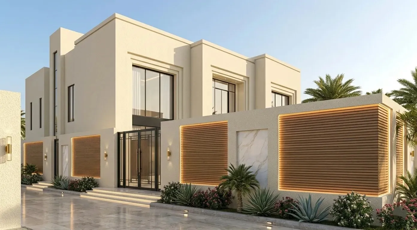 تجديد واجهة فيلا بشمال الرياض - دهان بروفايل مقاوم
